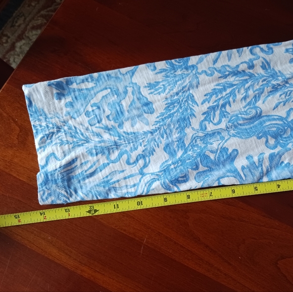 SOLD ELSEWHERE Lilly Pulitzer Blue and White 100% cotton knit Tunic XL mermaids! - Picture 9 of 10
